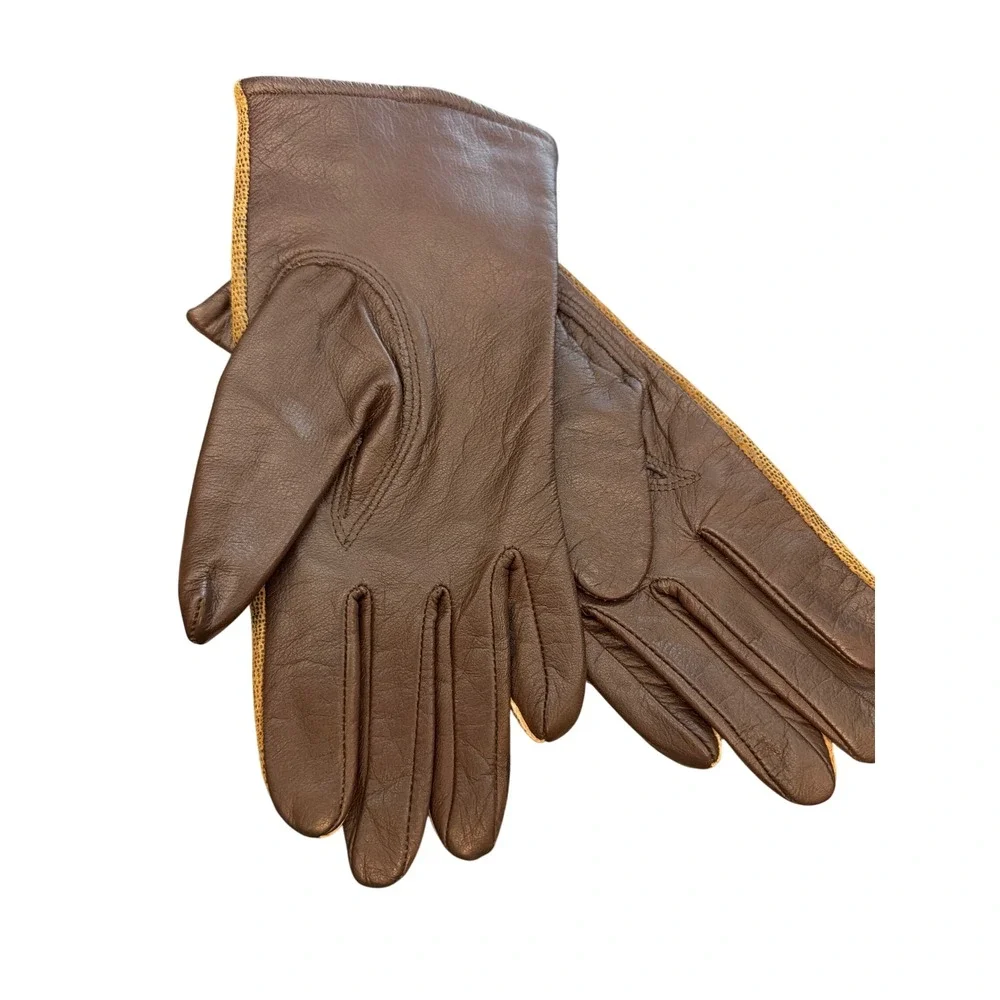 Vintage Van Raalte Deadstock Leather Gloves Snakeskin Print Dark Academia Retro